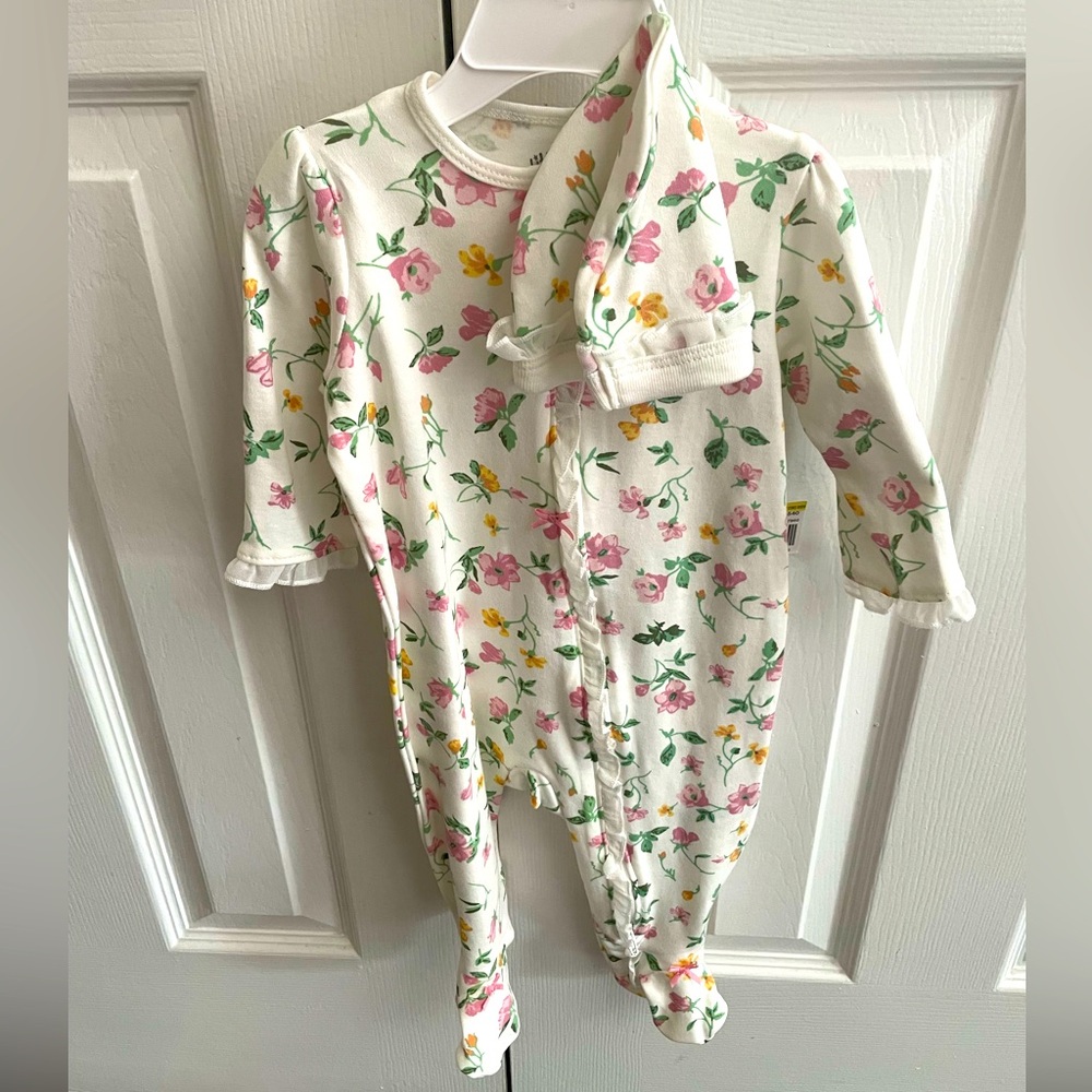 Little Me Footie/Hat Set NWT
